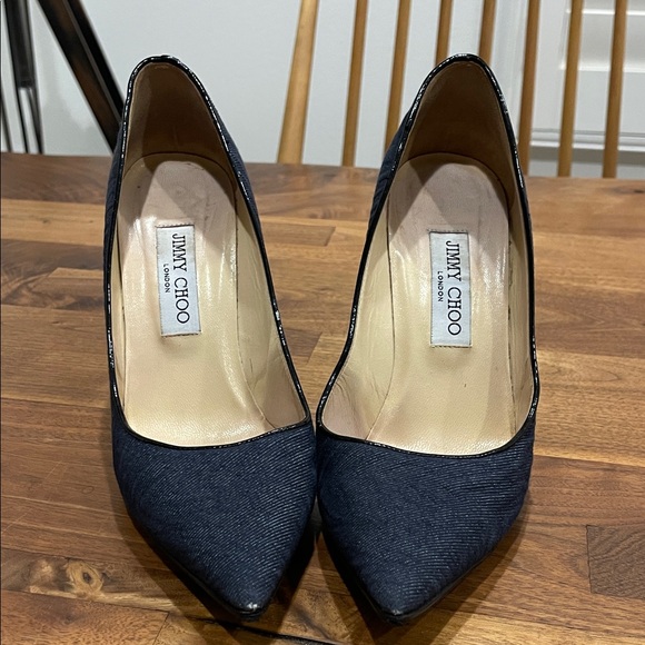 Jimmy Choo London Denim Heels - Picture 9 of 9